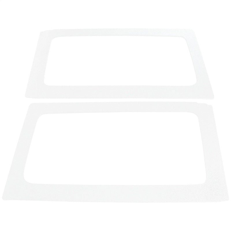 DEI 11-18 Jeep Wrangler JK 2-Door Boom Mat Rear Side Window Trim - 2 Piece - White 50154 50154 Photo - Primary
