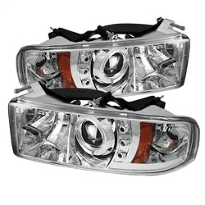 Spyder Dodge Ram 1500 94-01 94-02 Projector Headlights LED Halo LED Chrm PRO-YD-DR94-HL-AM-C 5010094 5010094 Photo - Primary