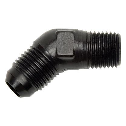 Russell -10 AN 45° Flare to Pipe Adapter (Black Finish) 660973 Photo - Primary