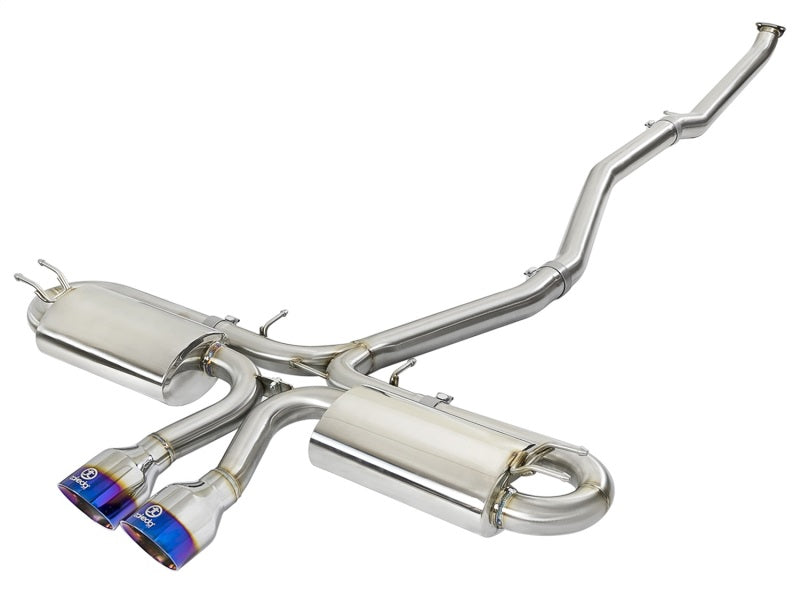 aFe Takeda 3in 304 Stainless Steel Cat-Back Exhaust System w/ Dual Center 49-36618-L Photo - Primary