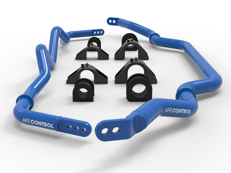 aFe 16-21 Infiniti Q50/Q60 3.0L (tt) Front and Rear Sway Bar Set Blue 440-711001-L 440-711001-L Photo - Unmounted