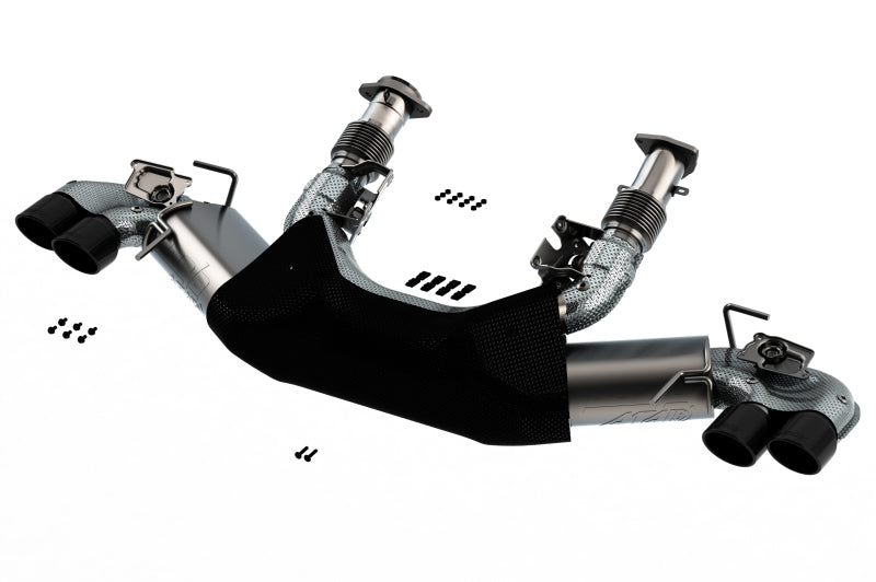 Borla 2020 Chevrolet Corvette C8 6.2 ATAK 3in Exhaust System Dual Round Rolled A/C Black Chrome Tips 140839BC 140839BC Photo - Primary