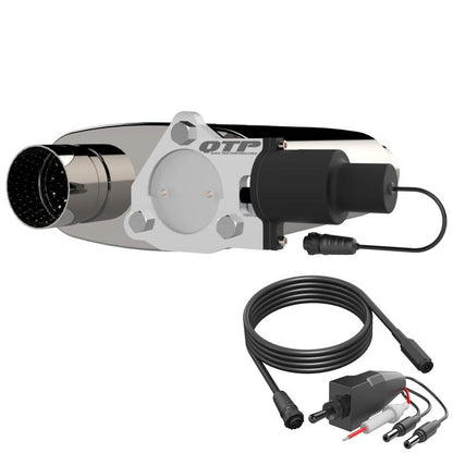 QTP 3in Weld-On 304SS Screamer Muffler w/Bolt-On QTEC Electric Cutout 13300C 13300C Photo - Primary