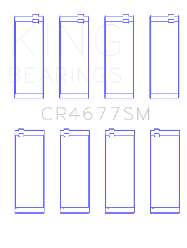 King Engine Bearings Opel 1.6 Turbo A16LET A16NET Z16LET (Size +0.50mm) Connecting Rod Bearing Set CR4677SM0.5 CR4677SM0.5 Photo - Primary