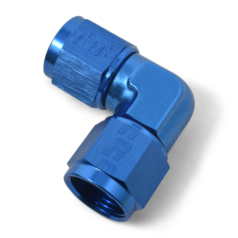 Russell 90° Female AN To Female AN Low Profile (Blue Finish) 614506 Photo - out of package