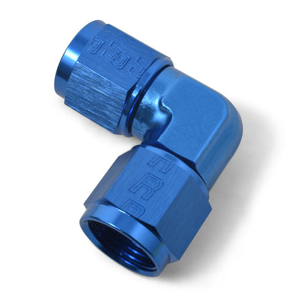 Russell 90° Female AN To Female AN Low Profile (Blue Finish) 614506 Photo - out of package