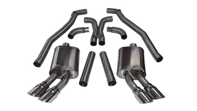 Corsa Performance 12-13 Chevrolet Camaro Coupe ZL1 6.2L V8 Polished Sport Cat-Back + XO 14971 Photo - Primary