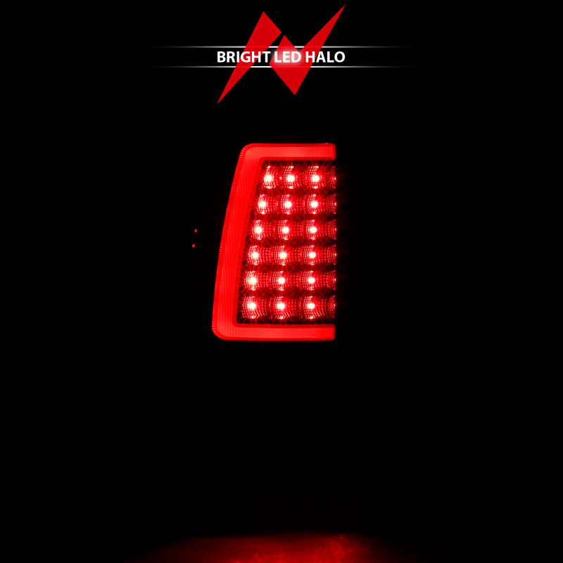 ANZO 1999-2002 Chevy Silverado 1500 LED Taillights Plank Style Black w/Smoke Lens 311331 311331 Photo - Unmounted