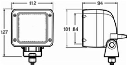 Hella Worklight 1GA H15506021 H15506021 Technical Drawing