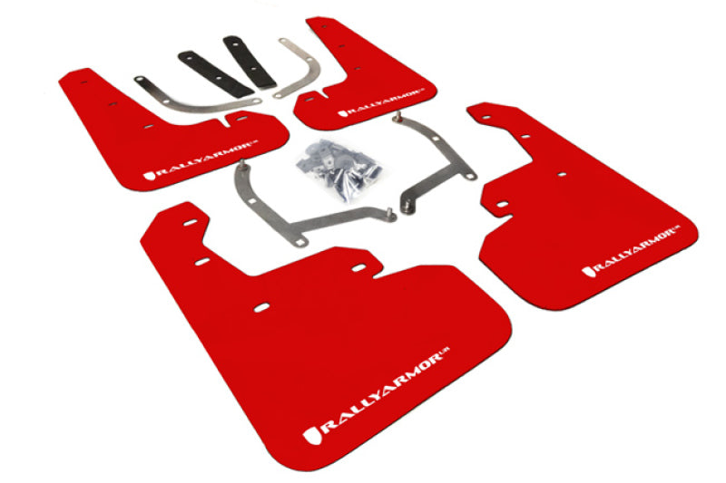 Rally Armor 2017+ Impreza 4D/5D Red Mud flap White Logo MF45-UR-RD/WH Photo - Primary