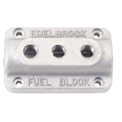 Edelbrock Triple Outlet Fuel Block Kit 1285 Photo - Primary