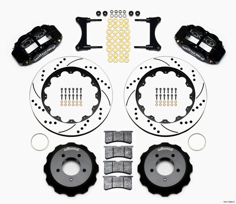 Wilwood Narrow Superlite 6R Front Hat Kit 14.00in Drilled 93-96 Mazda RX7 140-11964-D 140-11964-D Photo - Primary