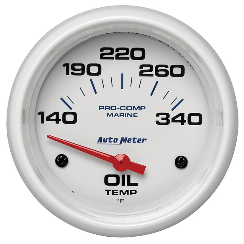 AutoMeter Marine White Air-Core Electric Oil Temperature Gauge 2-5/8in 140-300 Deg F 200765 200765 Photo - Primary