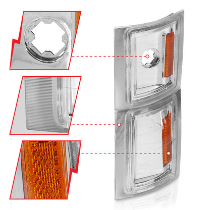 ANZO 1994-1998 Chevrolet Blazer Corner Lights Clear Lens w/ Amber Reflector 521041 521041 Photo - Unmounted