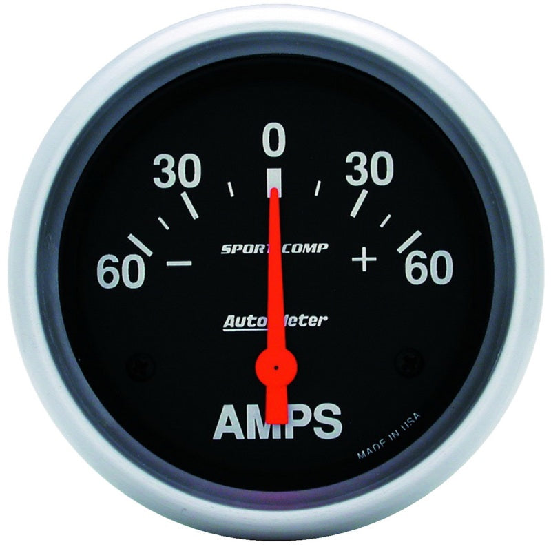 Autometer Gauge, Ammeter, 2 5/8", 60A, Electric, Sport-Comp 3586 Photo - Primary