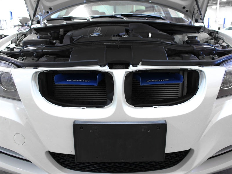 aFe Magnum Force Intake System Scoops Matte Blue - BMW 325i Base 2006 54-11478-L Photo - Mounted