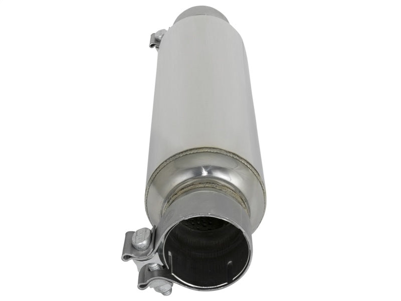 aFe MACH Force-Xp 304 Stainless Steel Resonator 2.5in Inlet/Outlet x 4in Dia x 15in Body x 19in L 49M10002 49M10002 Photo - Unmounted