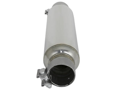 aFe MACH Force-Xp 304 Stainless Steel Resonator 2.5in Inlet/Outlet x 4in Dia x 15in Body x 19in L 49M10002 49M10002 Photo - Unmounted