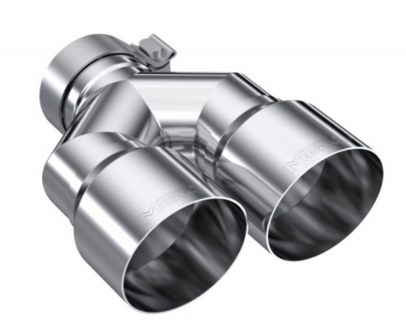 MBRP 3in ID / Dual 4in OD Out Staggered L 9.37in / R 9.87in Single Wall T304 SS Univ Exhaust Tip T5183 T5183 User 1