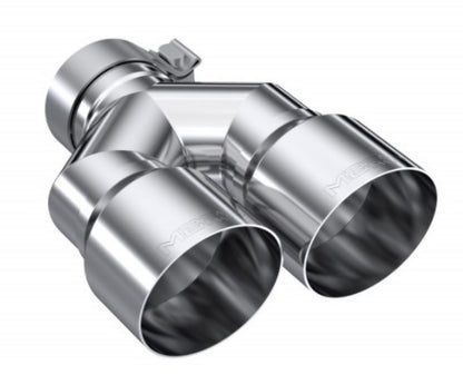 MBRP 3in ID / Dual 4in OD Out Staggered L 9.37in / R 9.87in Single Wall T304 SS Univ Exhaust Tip T5183 T5183 User 1