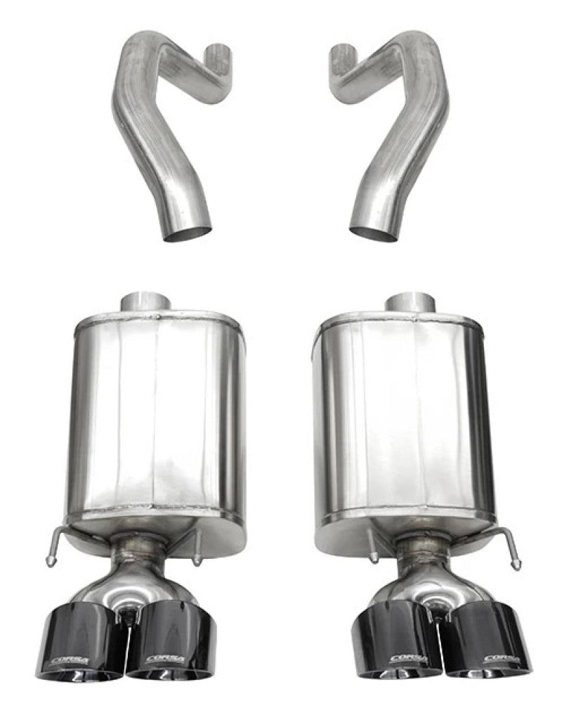 Corsa 06-13 Chevy Corvette C6 Z06 7.0L / 09-13 ZR1 6.2L Black PVD AxleBack Exhaust w/4.5in Twin Tips 21077BLK 21077BLK User 1