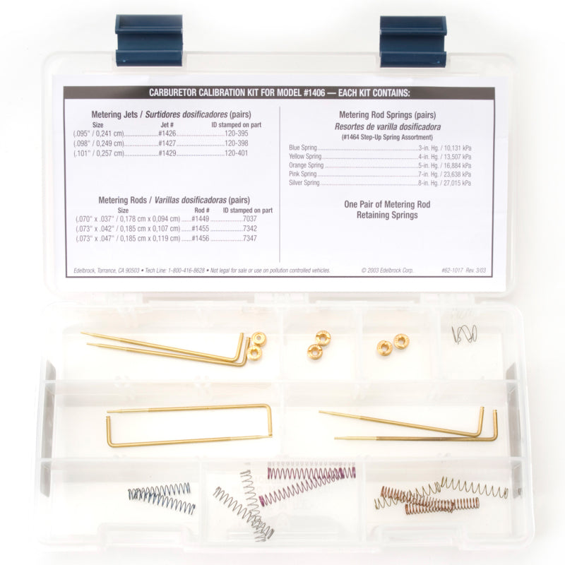 Edelbrock Jet / Rod Kit For 1406 1487 Photo - Unmounted