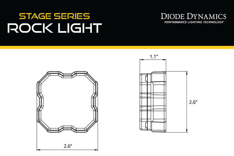 Diode Dynamics Stage Series Rock Light Magnet Mount Adapter Kit (one) DD7465 DD7465 User 4