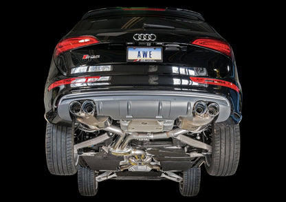 AWE Tuning Audi 8R SQ5 Touring Edition Exhaust - Quad Outlet Chrome Silver Tips 3015-42052 3015-42052 Photo - Mounted