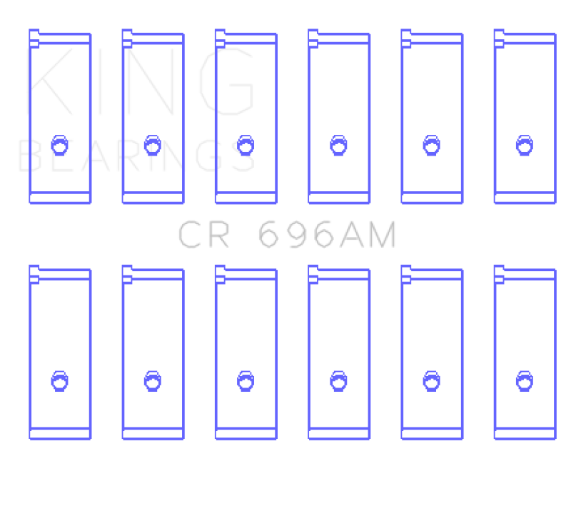 King Engine Bearings King Toyota 5ME/5MGE/7MGE/7MGTE (Size +0.5) Rod Bearing Set CR696AM0.5 CR696AM0.5 Photo - Primary