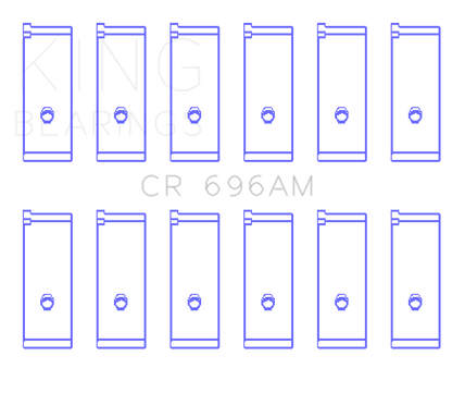 King Engine Bearings King Toyota 5ME/5MGE/7MGE/7MGTE (Size +0.25) Rod Bearing Set CR696AM0.25 CR696AM0.25 Photo - Primary
