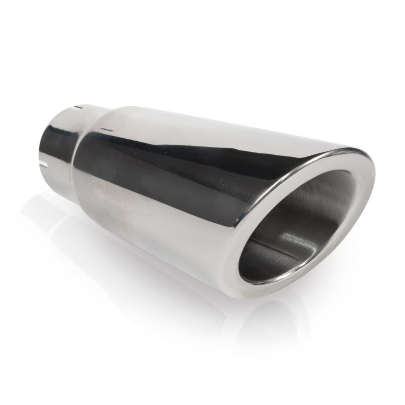 Stainless Works Single Wall Slash Cut Exhaust Tip - 3 1/2in Body 3in ID Inlet 7031350 7031350 Photo - Primary