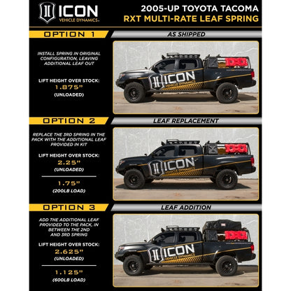 ICON 05-15 Toyota Tacoma 0-3.5in/16-17 Toyota Tacoma 0-2.75in Stage 9 Suspension System w/Billet Uca K53009 K53009 Datasheet