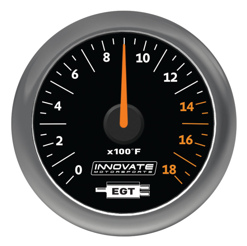 Innovate Motorsports MTX Analog, Exhaust Gas Temperature (EGT) Gauge Kit, Black Dial 3865 Photo - Primary