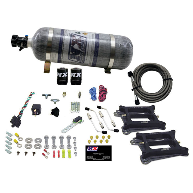 Nitrous Express Dual 4150/Alcohol Nitrous Kit (100-500HP) w/Composite Bottle 50245-12 50245-12 Photo - Primary