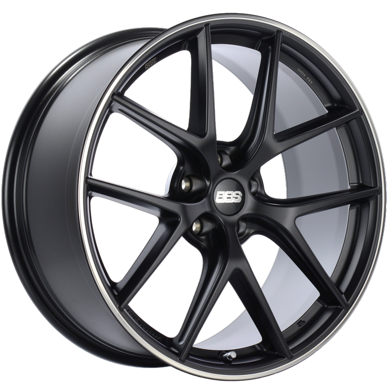 BBS CI-R 20x9 5x112 ET25 Satin Black Polished Rim Protector Wheel -82mm PFS/Clip Required CI0201BPO CI0201BPO Photo - Primary
