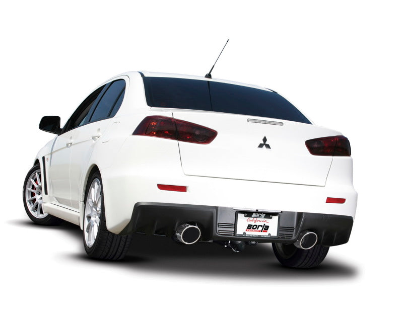 Borla 08-14 Mitsubishi EVO X Catback Exhaust 140285 140285 Photo - Close Up