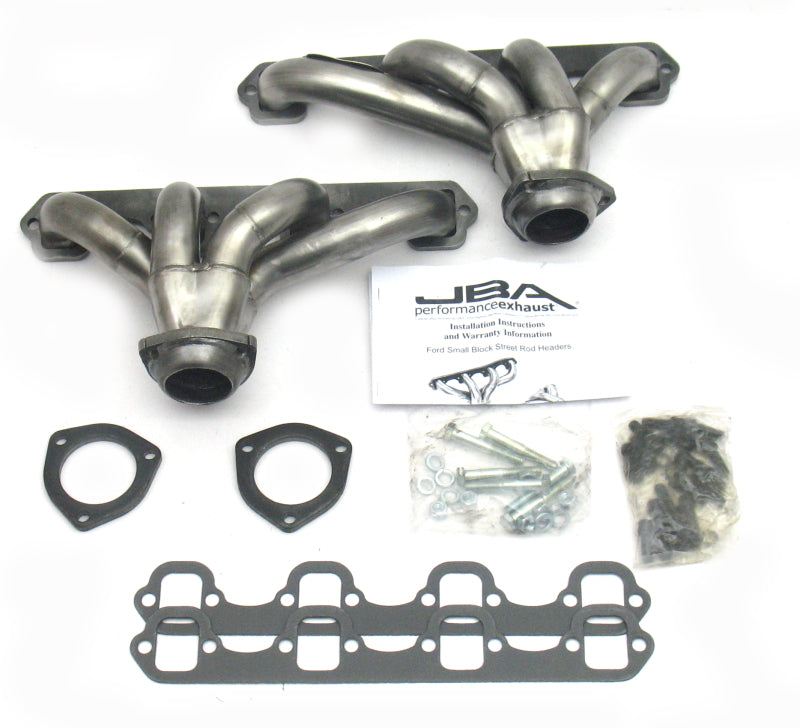 JBA Ford 260-351W SBF 1-5/8in Primary Raw 409SS Tight Tuck Header 1615S 1615S Photo - Primary