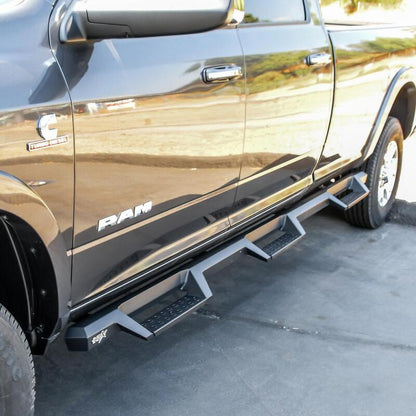 Westin/HDX 19-20 Ram 2500/3500 Crew Cab (8ft Bed) Drop Wheel to Wheel Nerf Step Bars - Txt Black 56-534345 56-534345 Photo - Mounted