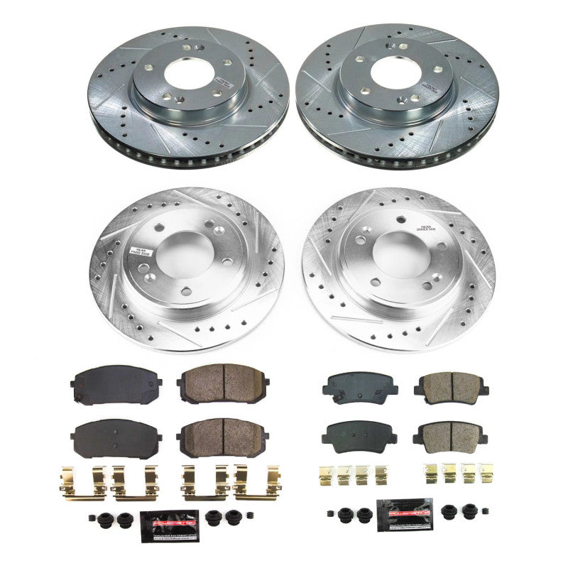 PowerStop Power Stop 21-22 Hyundai Elantra Front & Rear Z23 Evolution Brake Kit K8808