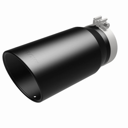 Magnaflow Tip Stainless Black Coated Single Wall Round Single Outlet 6in Dia 5in Inlet 13in L 35239 35239 360 Degree Image Set