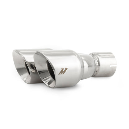 Mishimoto Dual Offset Tips 2.5in Inlet 3in Outlet Slash Cut - Polished MMEXH-TIP-FSTP MMEXH-TIP-FSTP Photo - Primary