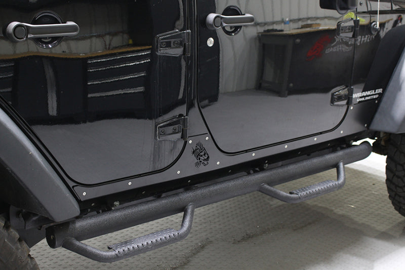 Fishbone Offroad 07-18 Jeep Wrangler JK 4 Door Rocker Guards Scale Armor FB23053 FB23053 Photo - lifestyle view