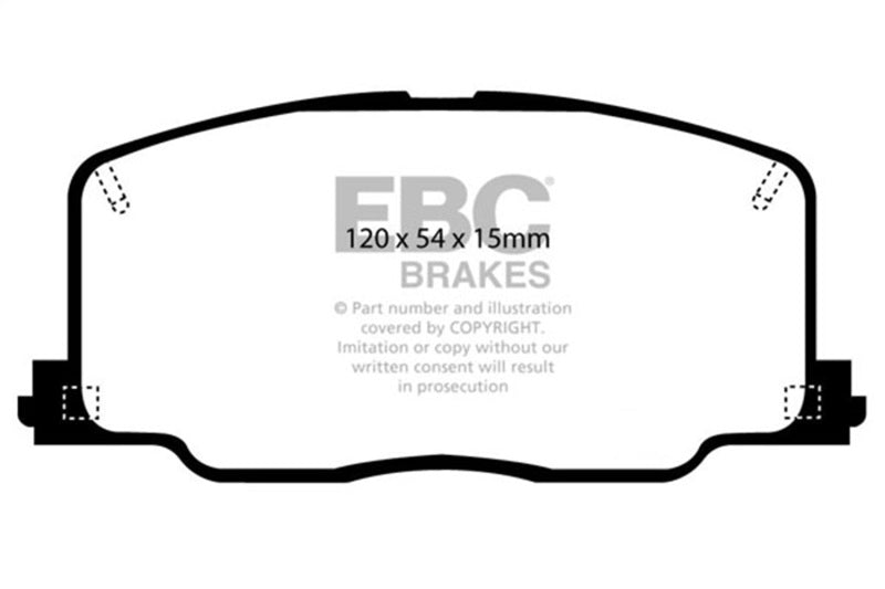 EBC 90-91 Lexus ES250 2.5 Yellowstuff Front Brake Pads 08FH8 DP4725R Photo - Primary