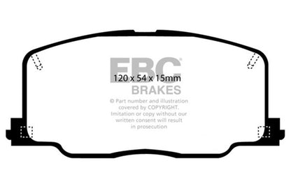EBC 90-91 Lexus ES250 2.5 Yellowstuff Front Brake Pads 08FH8 DP4725R Photo - Primary