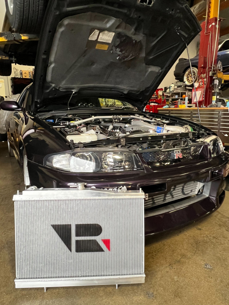 CSF Nissan R33 Skyline GT-R/GTS Full Billet Aluminum High-Performance Radiator - Black 7219B 7219B Photo - Unmounted