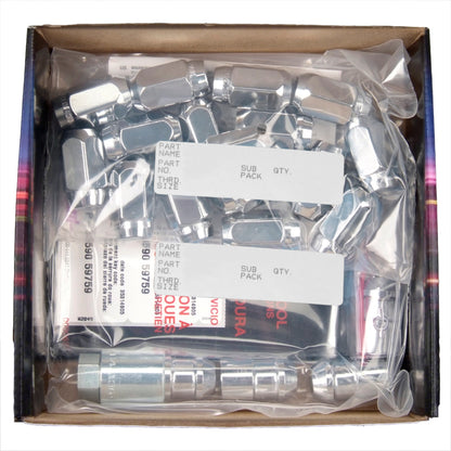 McGard 5 Lug Hex Install Kit w/Locks (Cone Seat Nut) M12X1.5 / 13/16 Hex / 1.5in. Length - Chrome 84557 84557 Photo - in package