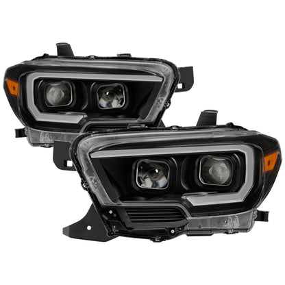 SPYDER xTune Toyota Tacoma 16-18 DRL Light Bar Projector Headlights - Black PRO-JH-TTA16-LBDRL-BK 9039256 9039256 Photo - Primary