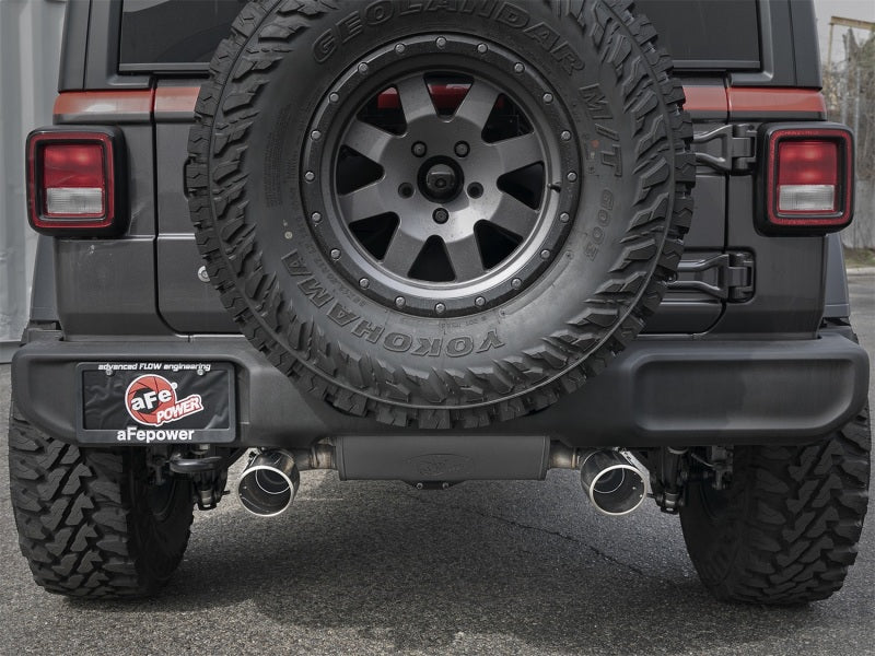 aFe Cat-Back Exhaust System, Rebel Series 2.5in, 304 Stainless Steel 49-38066-P Photo - Mounted
