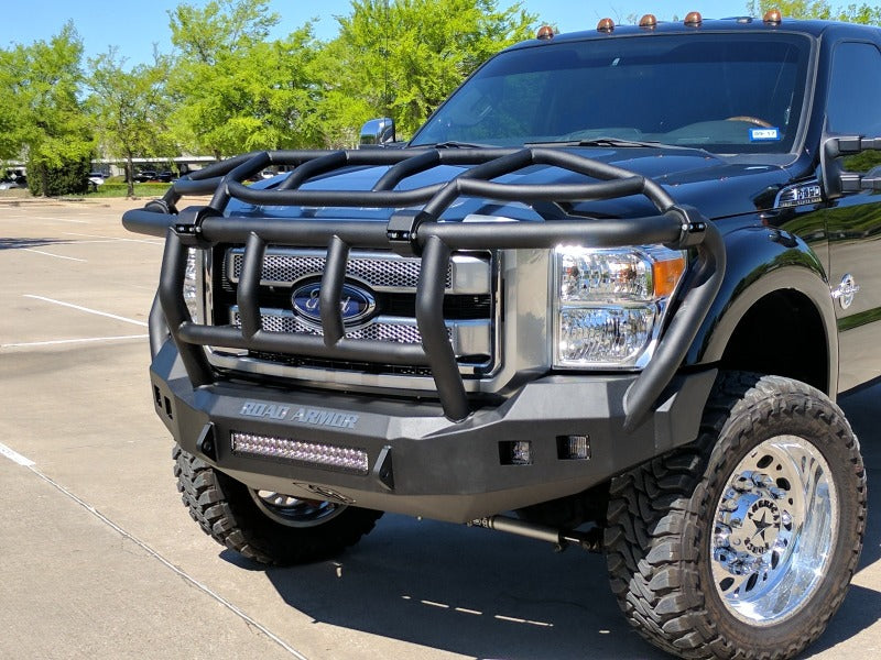 Road Armor 11-16 Ford F-250 Stealth Front Bumper w/Intimidator Guard - Tex Blk 6114R3B-NW 6114R3B-NW Photo - Primary