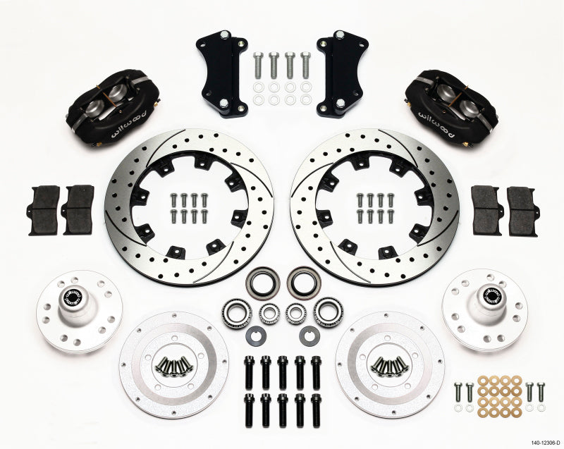 Wilwood FDL Front Kit, 12.19", Drilled, Heidts Tri -5, 2 inch Drop Spindle 140-12306-D Photo - Primary